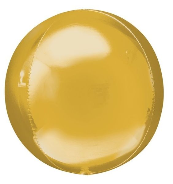 Шар 3D Сфера золотая 40см