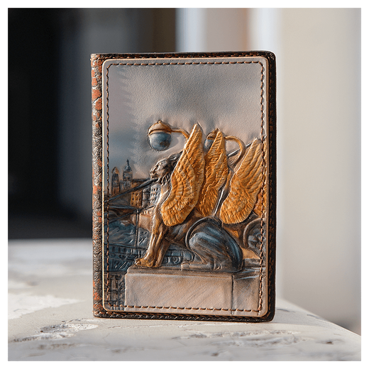 Обложка для документов «Городские мотивы» оранжевая