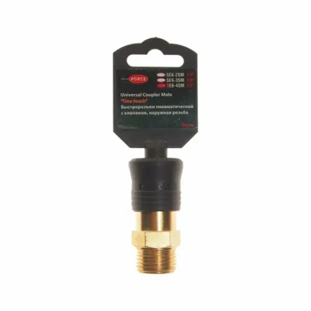 Быстроразъем RF-SE6-4SM пневматический с клапаном, наружная резьба 1/2" (ONE TOUCH) в пластиковом держателе ROCKFORCE