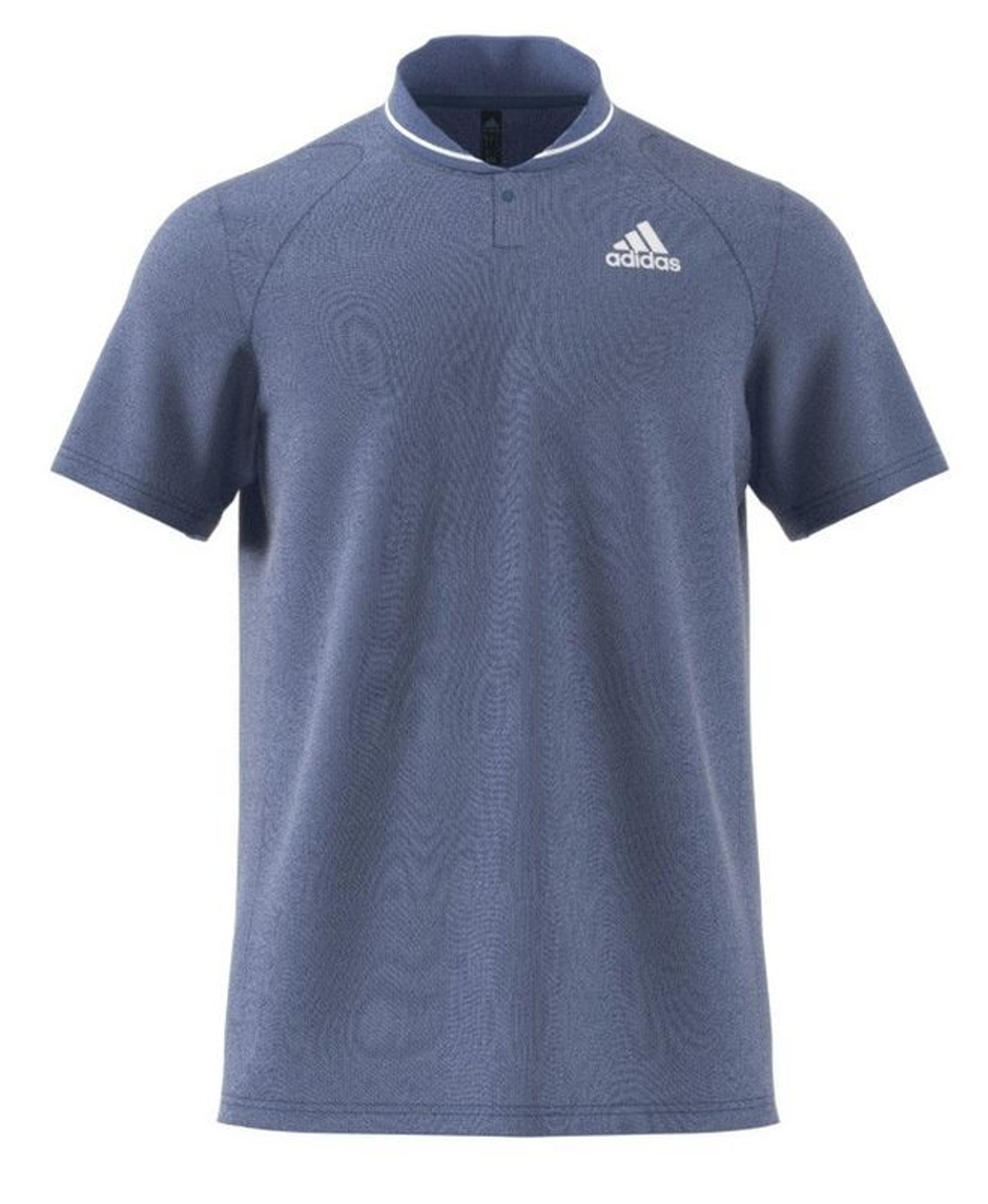 Мужское поло теннисное Adidas Club Rib Polo - blue/white