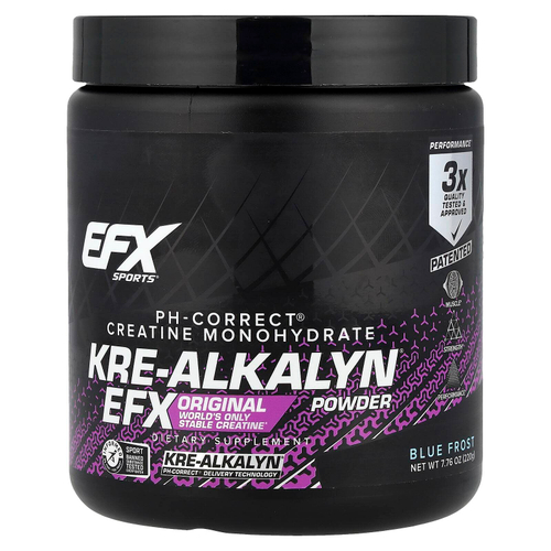 EFX Sports, Kre-Alkalyn EFX, порошок, со вкусом «Морозная свежесть», 220 г (7,76 унции)