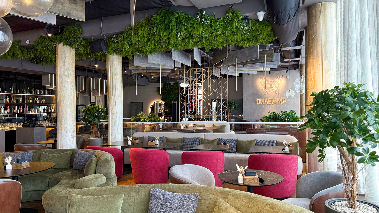 Озеленение рестобара и лаундж-пространства