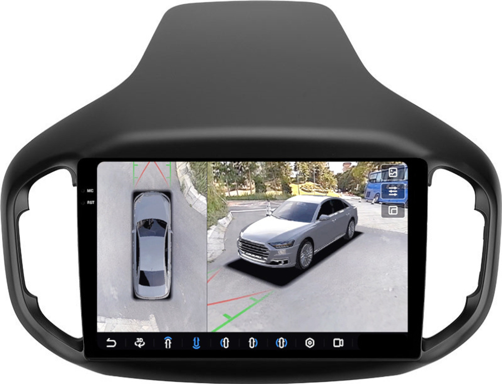 Магнитола для Chery Tiggo 7 2016-2020 - FarCar BX1027M-360 монитор 10.36" 2K QLED на Android 13, 6Гб+128Гб, CarPlay, 4G SIM-слот, 4 камеры в комплекте