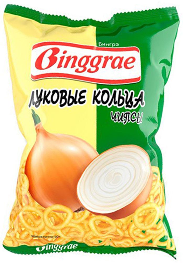 Чипсы пшенично-кукурузные Binggrae Луковые Кольца 50г