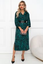 Платье Делиса (малахит/принт) Р11-1191/5 Nikol (Акция)