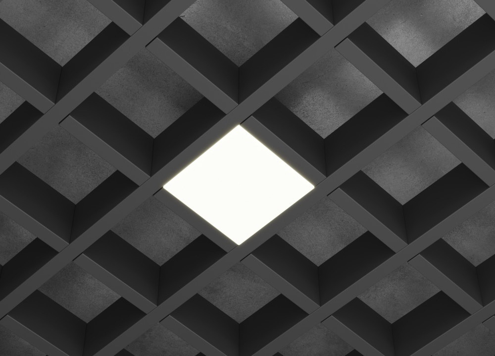 Светильник LED FTP Грильято Домино х1 75х75 (60х60) 6Вт 3000К IP20 530лм с равномерной засветкой DIOLUM