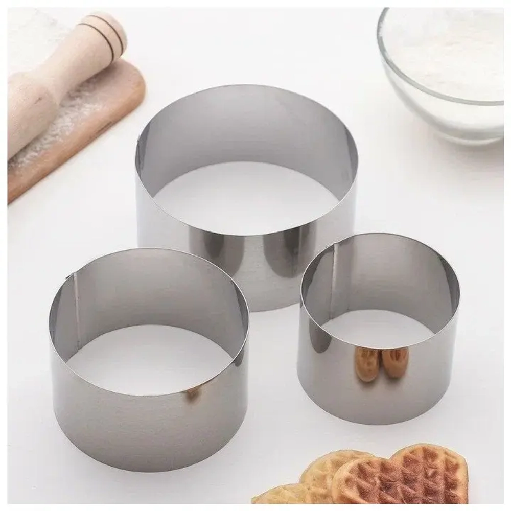 Формы металлические «Кольцо» 8-10-12 см, высота 6 см