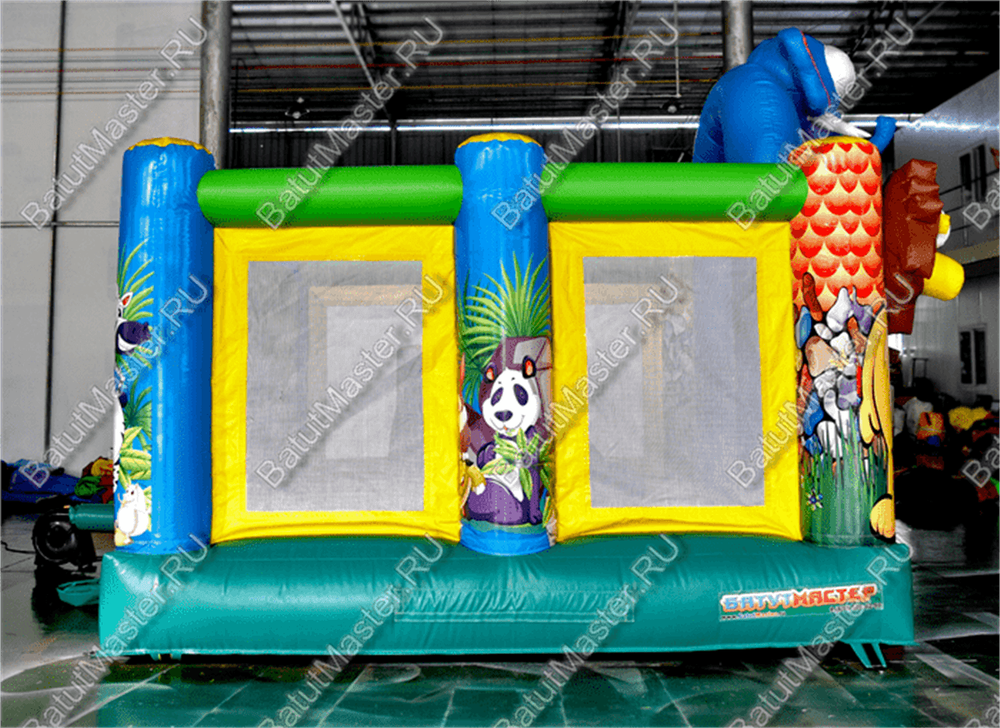 Коммерческий надувной батут "Зверинец" 4,5*4,5*3 м