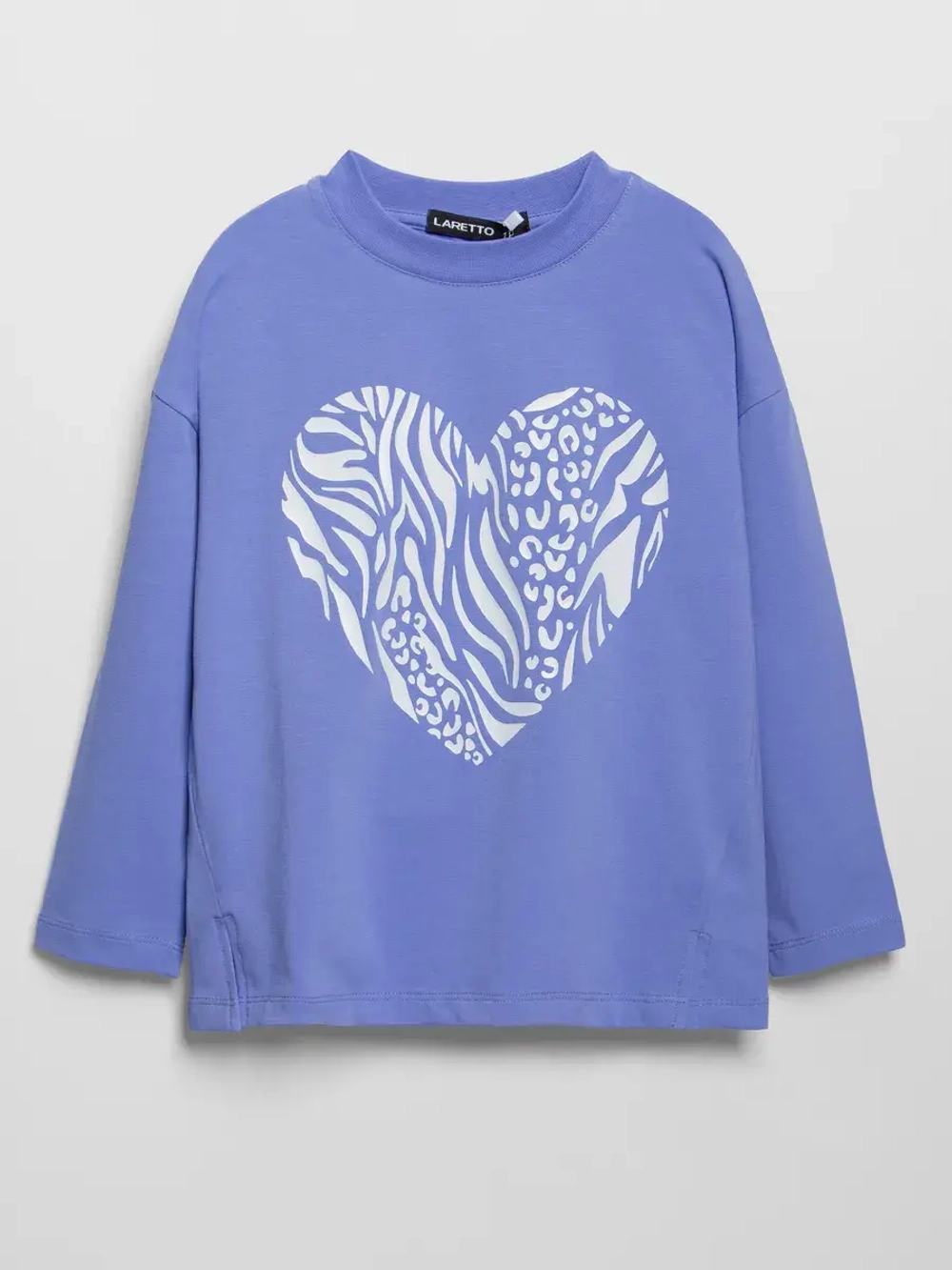 Лонгслив для девочки голубой