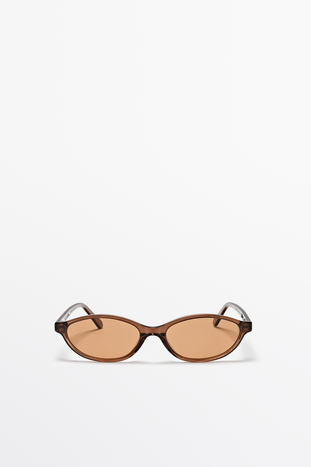 Massimo Dutti Овальные солнцезащитные очки, карамельный
