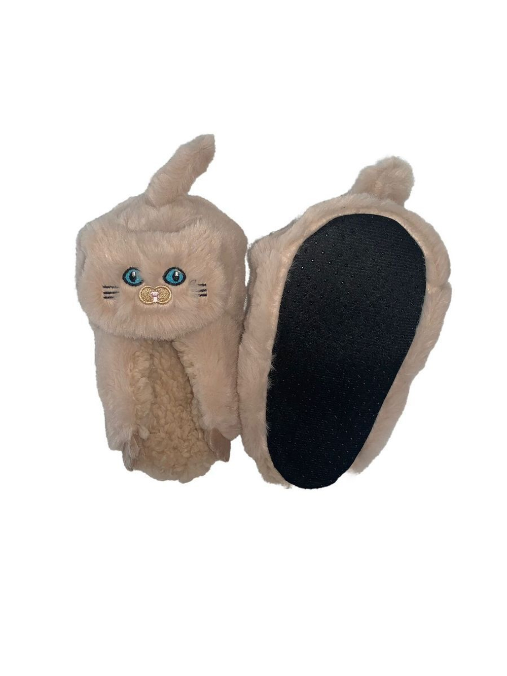 Тапочки детские Лиана, кигуруми Котики, темно-серый, 10-12 лет 21-22,5 см