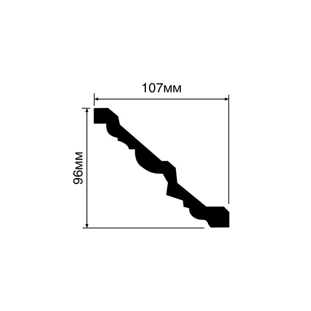 Карниз Hi Wood A145 (96*107*2000мм)