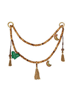 Брелок на сумку, натуральные камни и подвески