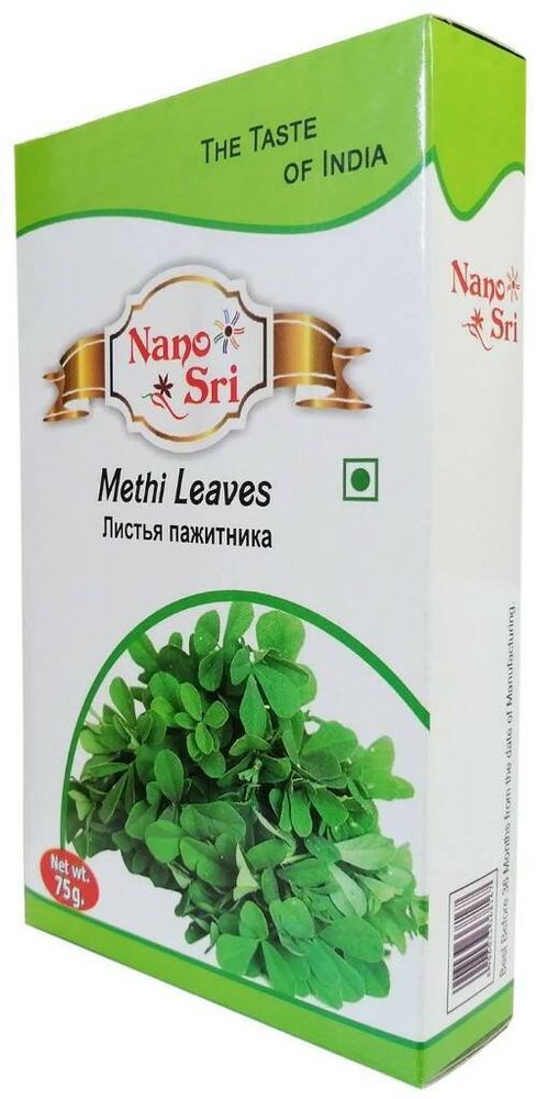Листья пажитника Nano Sri Methi Leaves, 75 г, 2 шт