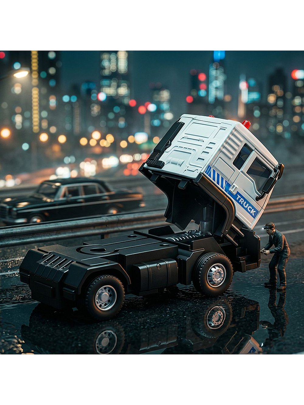 Машинка инерционная Автовоз с транспортом (TN-1319A)