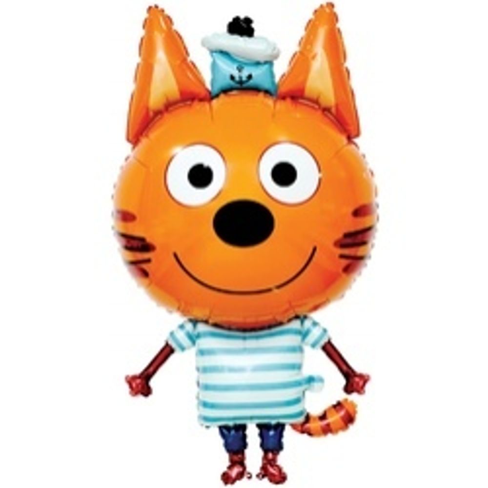 Шар (36"/91 см) Фигура, Три Кота, Коржик 1 шт.