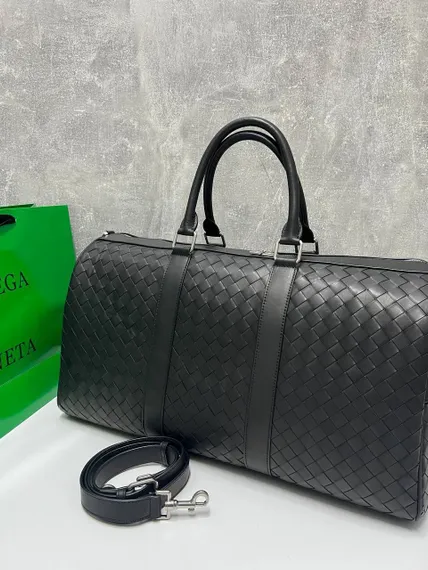 Дорожная сумка Bottega Veneta Intrecciato Duffle черный