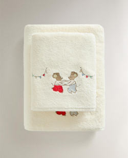 Zara Home Полотенце для лица и рук из хлопка, бежевый · 4698/013