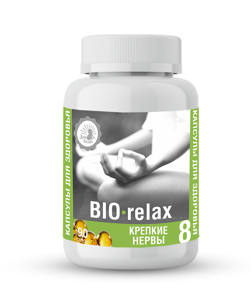 Капсулированные масла с экстрактами BIO-relax - крепкие нервы, 90 капс. по 0,3г., Дом Кедра