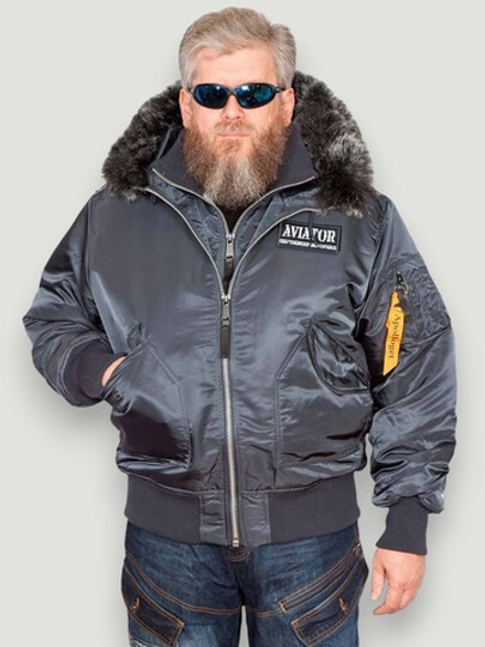 Куртка укороченная AVIATOR HD (steel blue - стальной синий)