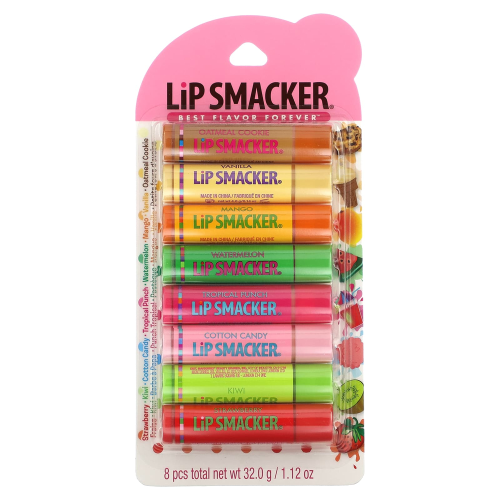 Lip Smacker, Party Pack, бальзам для губ, ассорти, 8 упаковок, 4 г (0,14 унции)