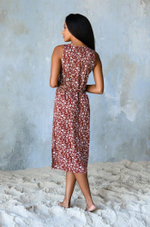 Длинное платье Nina с принтом (Размер: M) (Цвет: темно-синий)