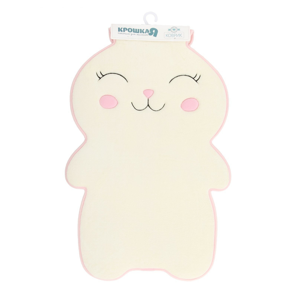 3649039 Ковер детский "Зайка", 39х75 см, велюр, поролон