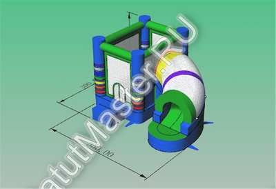 Детский надувной батут "Радужный"