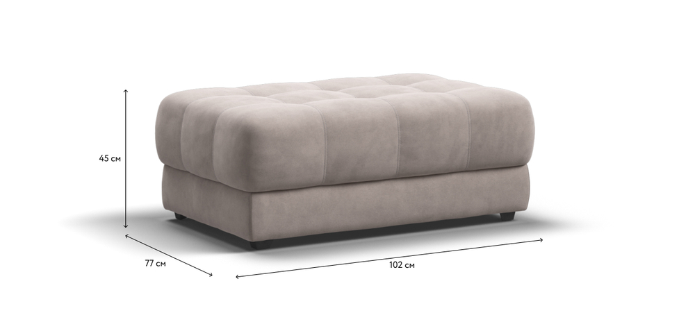 Босс пуф Велюр Монолит латте