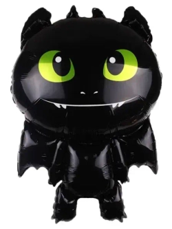 Шар (34""/86 см) Фигура, Маленький дракон, Черный, 1 шт. 5п Г091