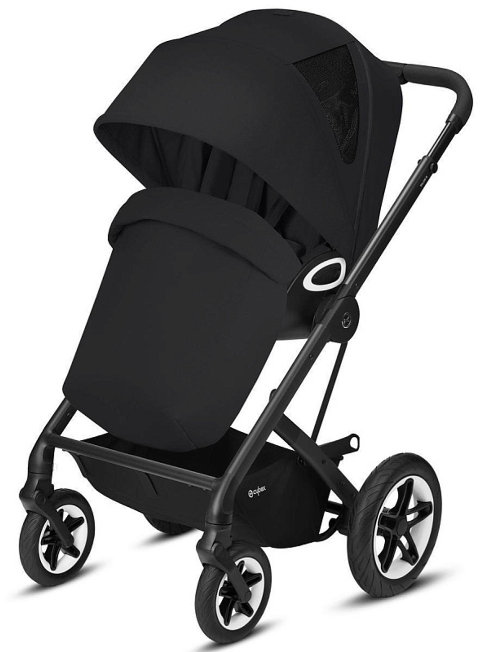 Коляска Cybex Talos S Lux BLK complete Cloud T Mirage Grey Plus 3 в 1 Moon Black с дождевиками