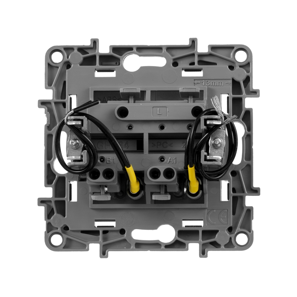 Выключатель 2х-клавишный с подсветкой/индикацией 10А 250В алюминий ETIKA Legrand