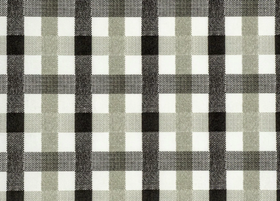 CLASSIC CHECK 3 мебельный велюр, рисунок клетка, бело-черный, 1,4 м