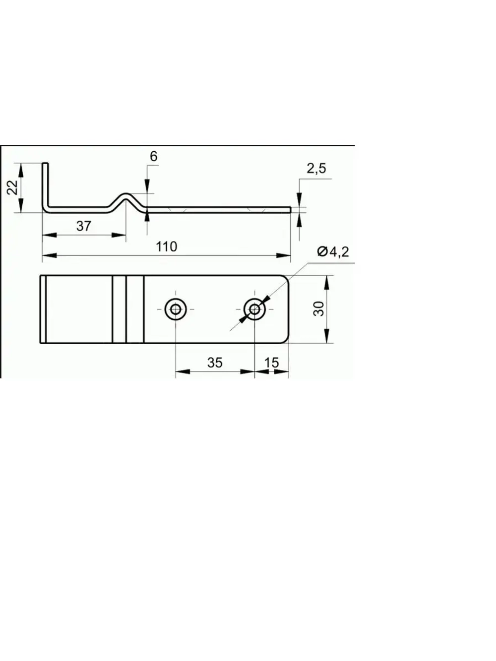 Крючки мебельные высота 30 мм 4 штуки