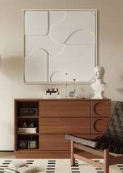 Постер Volumetric 60х60 см, 3D-фактура, бежевый