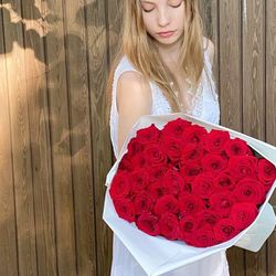 Букет из роз 70см, 35 шт.