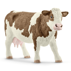 Schleich - Статуэтка симментальской коровы в упаковке 13801 / артикул   13801S  / GTIN 4059433406015