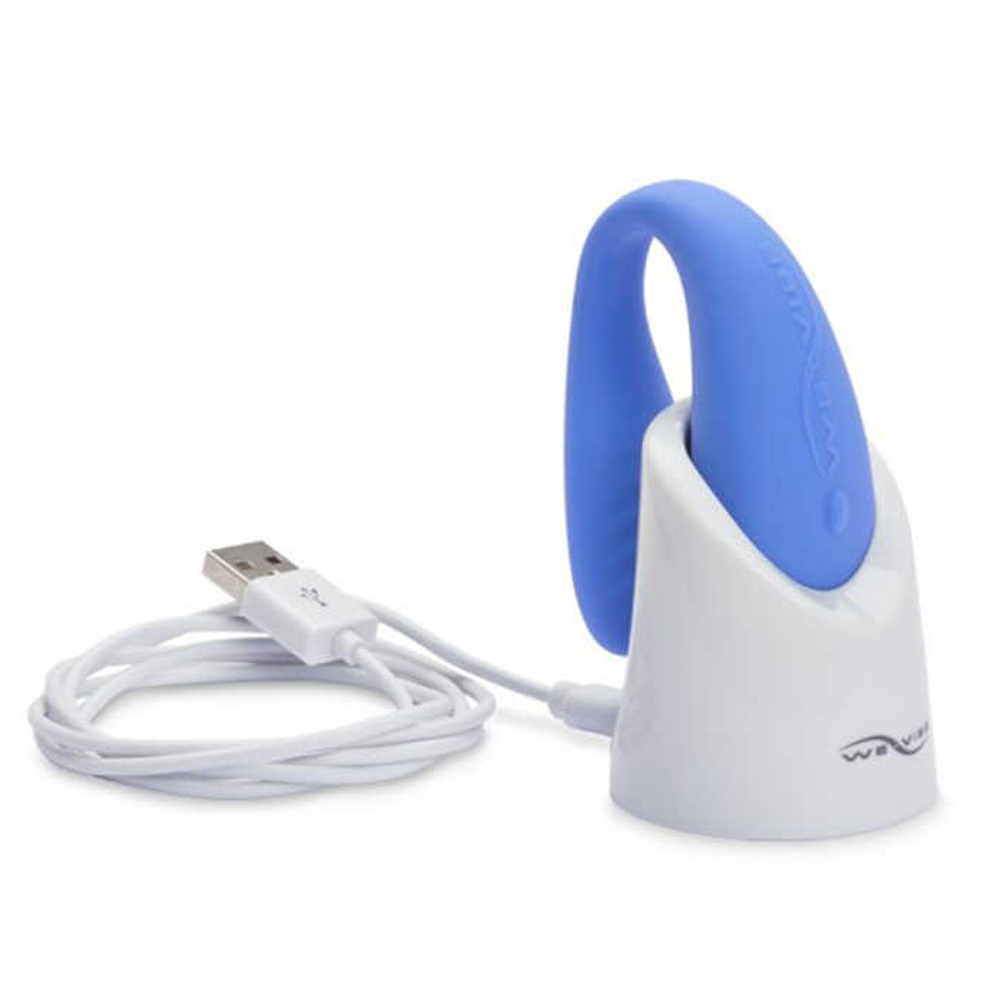 Голубой вибромассажер 7,7см для пар с пультом ДУ We-Vibe Match Couples Vibrator Blue SNATSG5