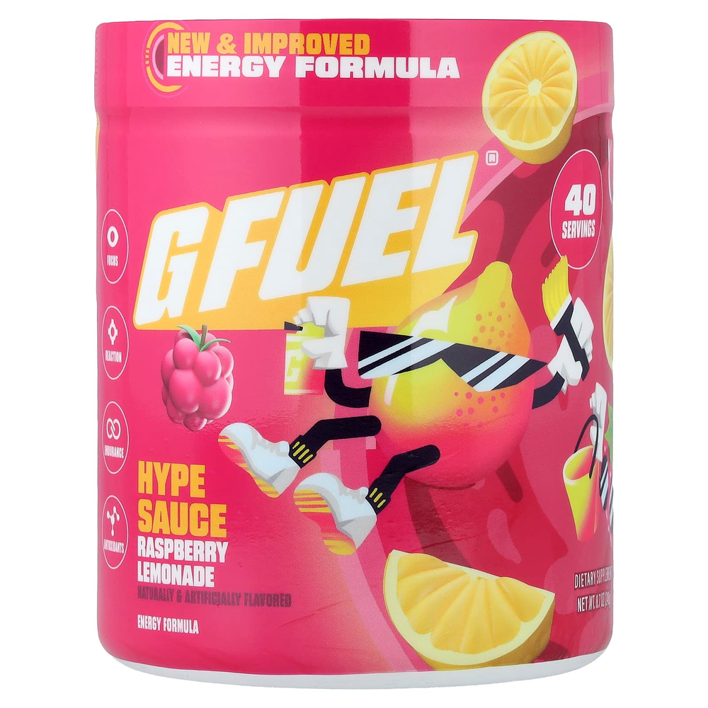 G FUEL, Energy Formula, запатентованный соус, малиновый лимонад, 248 г (8,7 унции)