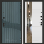 Входная дверь Бункер BN-13 - 19 Зеркало Белый софт