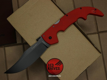 Нож Cold Steel Espada Large - красная рукоять, клинок черный RK/509
