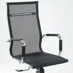 Кресло Barneo K-111H для персонала черная сетка, газлифт 3кл
