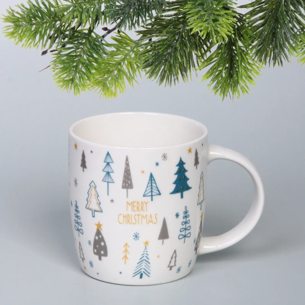 Кружка керамическая 330мл «Морозная фантазия», микс рисунков