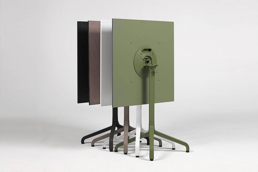 Стол складной квадратный Frasca Mini 70*70, антрацит (база + столешница)