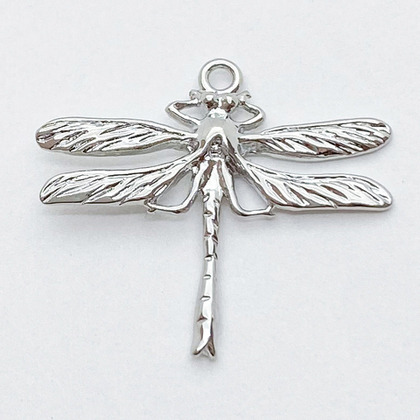 Подвеска Стрекоза, цвет серебро, размер 22*25 мм, цена за 1 шт