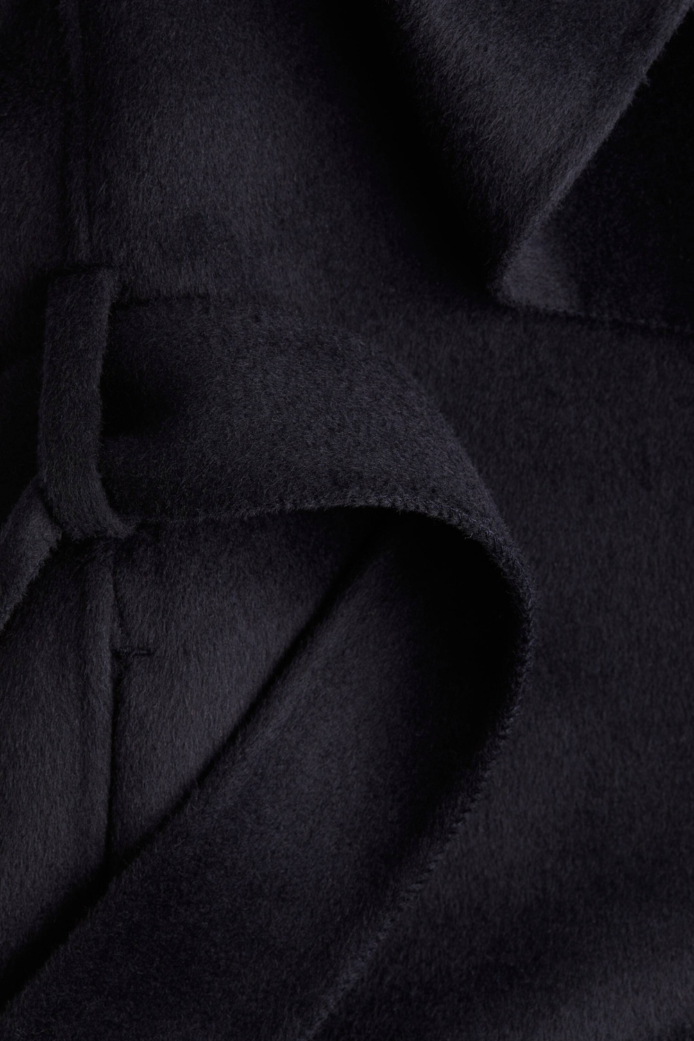 H&M Длинное пальто ручной работы из смесовой шерсти, темно-синий