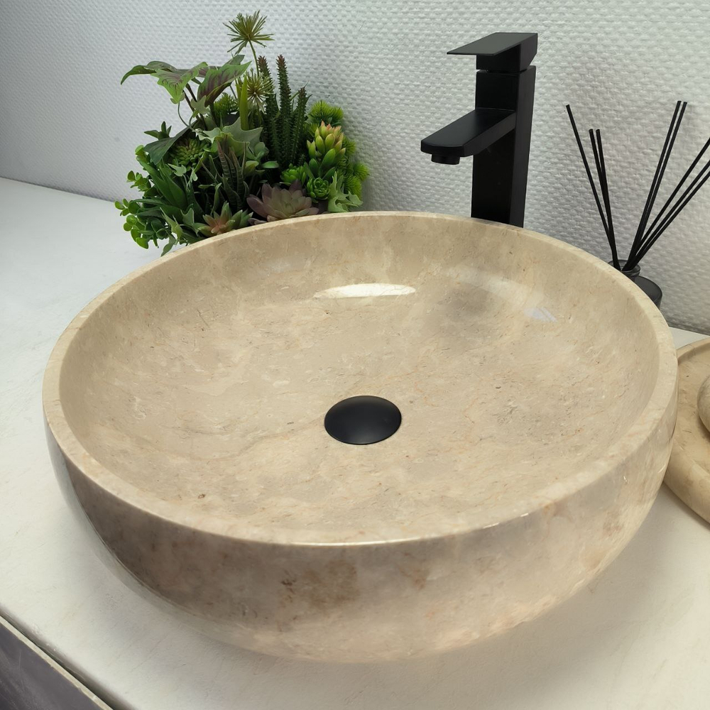 Раковина из мрамора Donut Cream DM-62513 45*45*13 0119