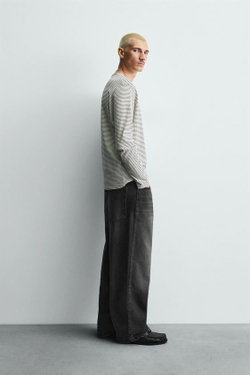 ZARA ДЖИНСЫ RELAXED FIT, УГОЛЬНЫЙ