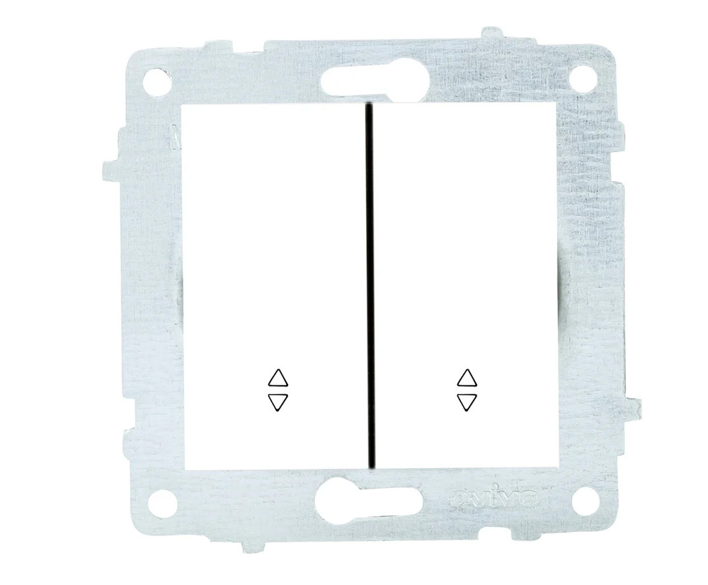 Выключатель 2-кл прох OVIVO 10А белый 600-000201-211