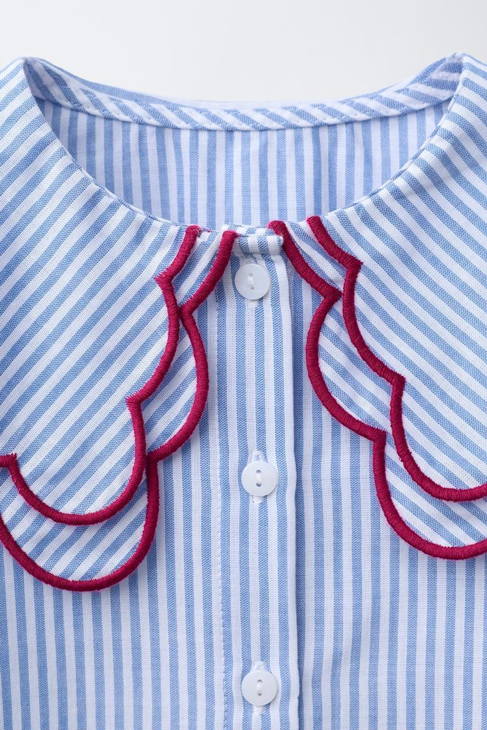 ZARA РУБАШКА В ПОЛОСКУ, СИНИЙ